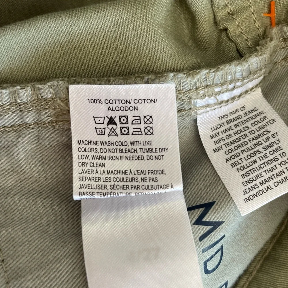 Lucky Brand Olive Green Mid-Rise‎ Jeans
